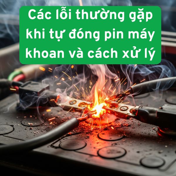 Các lỗi thường gặp khi tự đóng pin máy khoan và cách xử lý