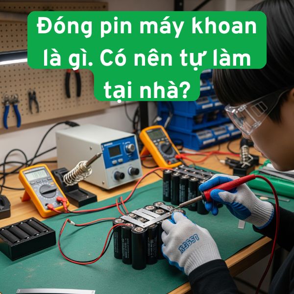 Đóng pin máy khoan là gì. Có nên tự làm tại nhà.